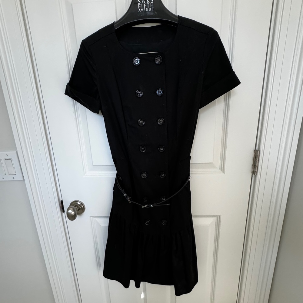 Burberry Black Double-Breasted Dress – Size 6